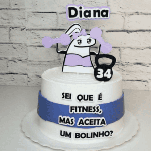 Topo de Bolo - Academia #30