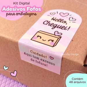 Adesivos fofos para embalagens