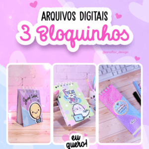 Kit 3 Bloquinhos