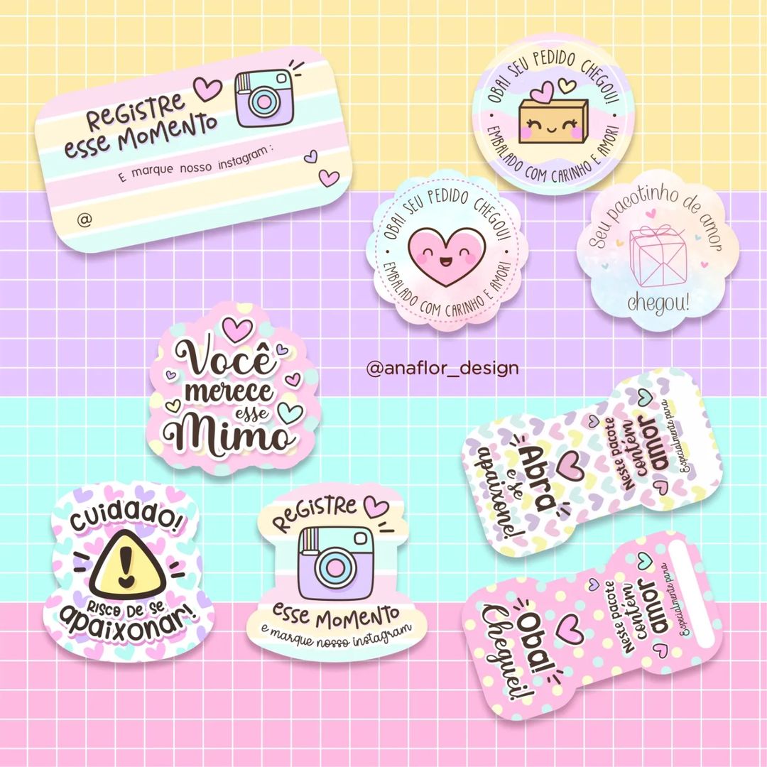 Kit Adesivos fofos