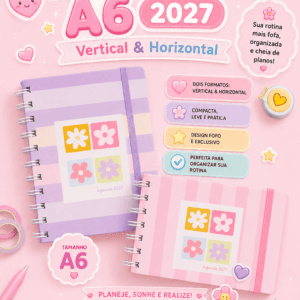 Encadernação - Agenda A6 - Vertical e Horizontal 2027