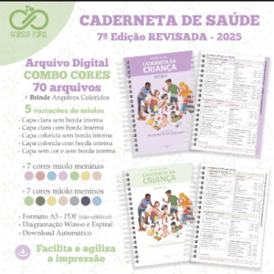 Arquivo Encadernação - Caderneta 7ª Edição Clean e Cores - Combo