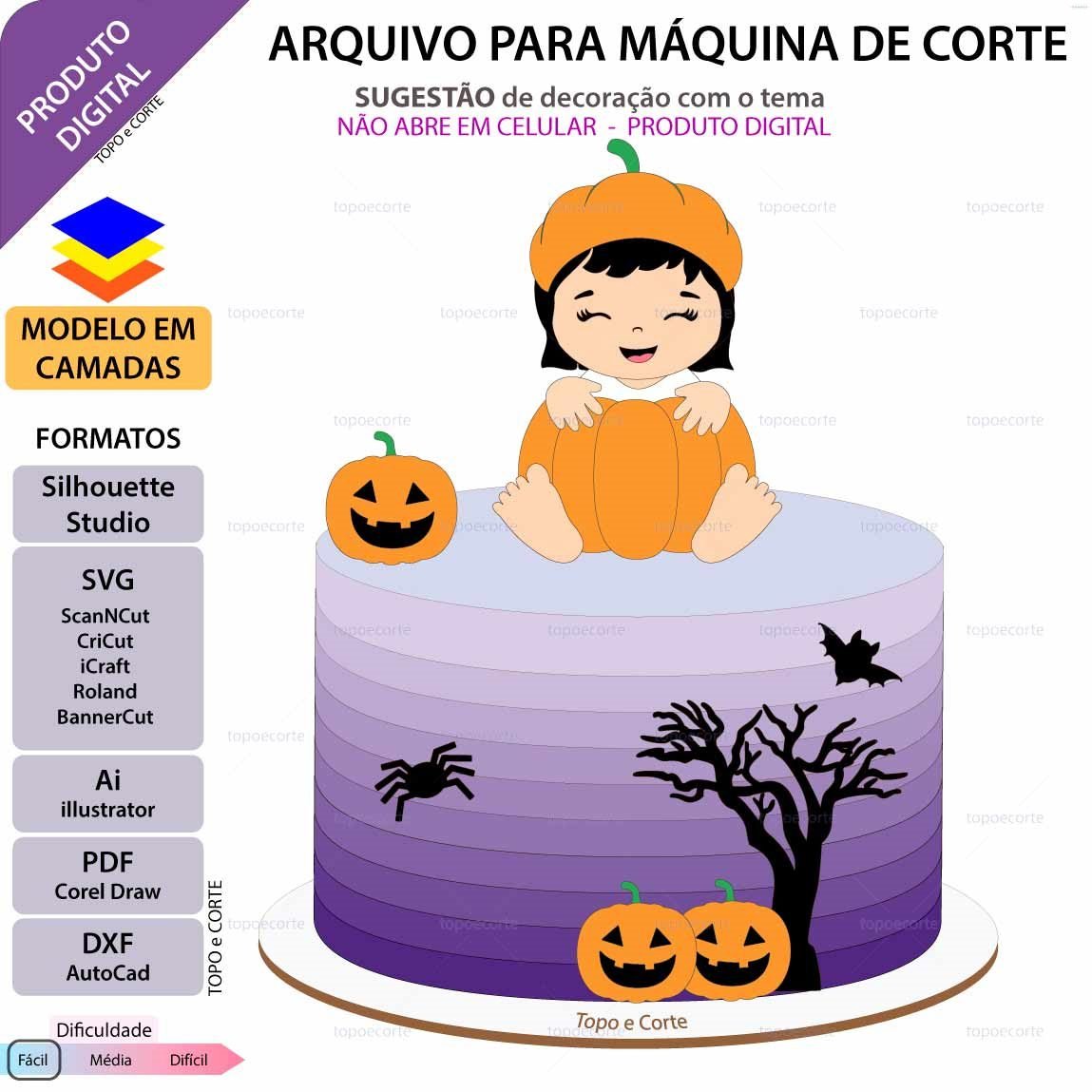 Topos de Bolo - Halloween #42