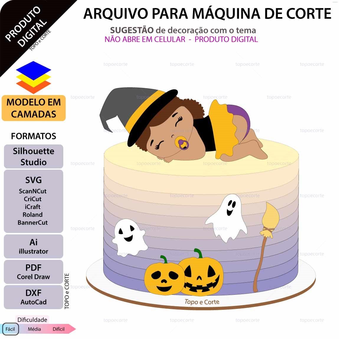 Topos de Bolo - Halloween #45
