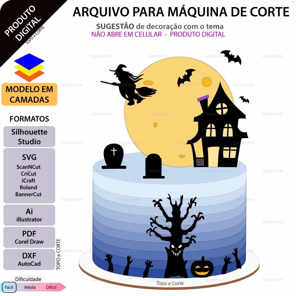 Topos de Bolo - Halloween #49