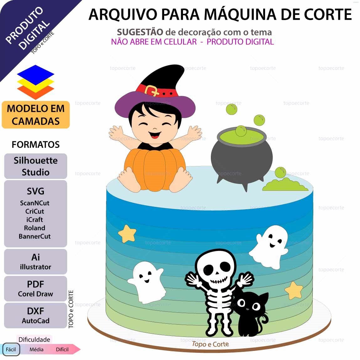 Topos de Bolo - Halloween #52