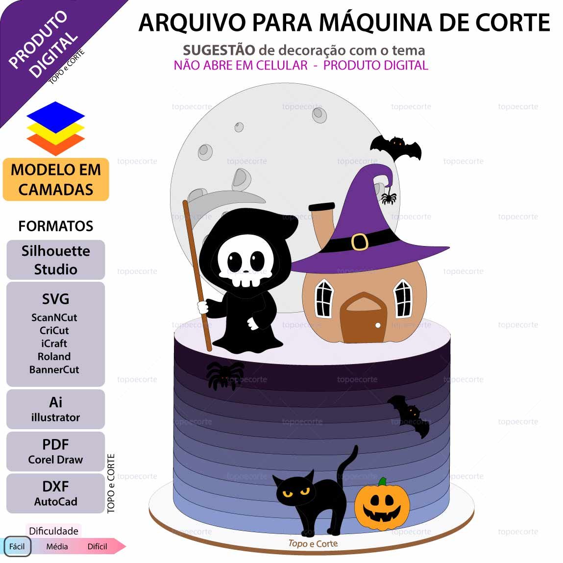 Topos de Bolo - Halloween #90