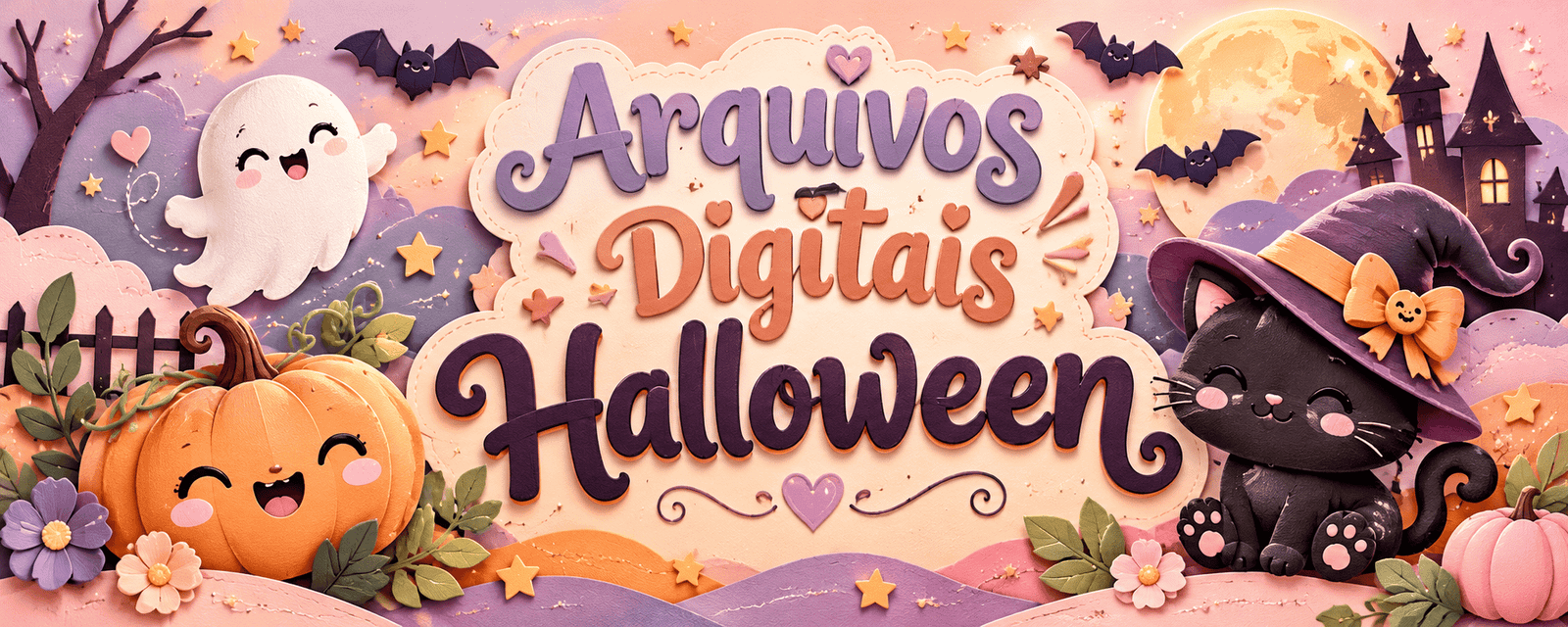 Arquivos digitais de Halloween fofos
