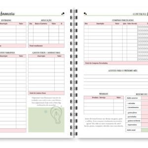 Arquivo Encadernação - Miolo Spring Planner - 2027